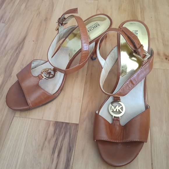 Michael Kors Brown Lather Sandals Women's 10M - Picture 1 of 4
